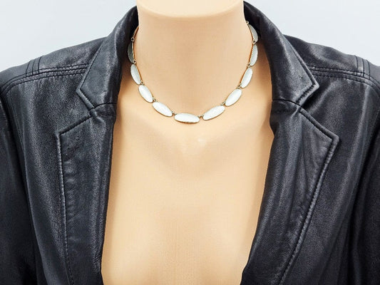 David Andersen Jewelry David Andersen Sterling Enamel Modernist Necklace 1950s