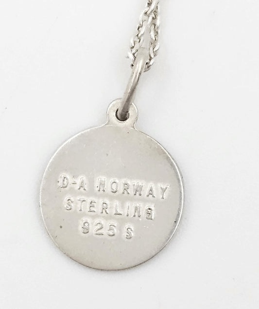 David Andersen Jewelry David Andersen Sterling Enamel Teddy Bear Pendant Necklace 1950s