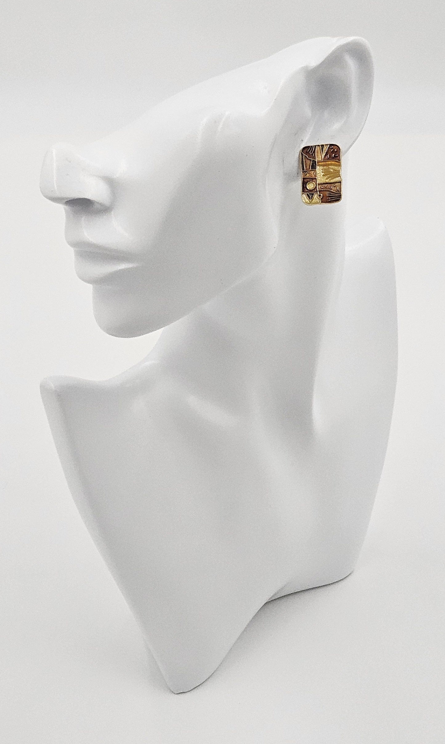 David Andersen Jewelry RARE David Andersen 925 Enamel Autumn 4 Seasons Brooch Earrings Set 1959