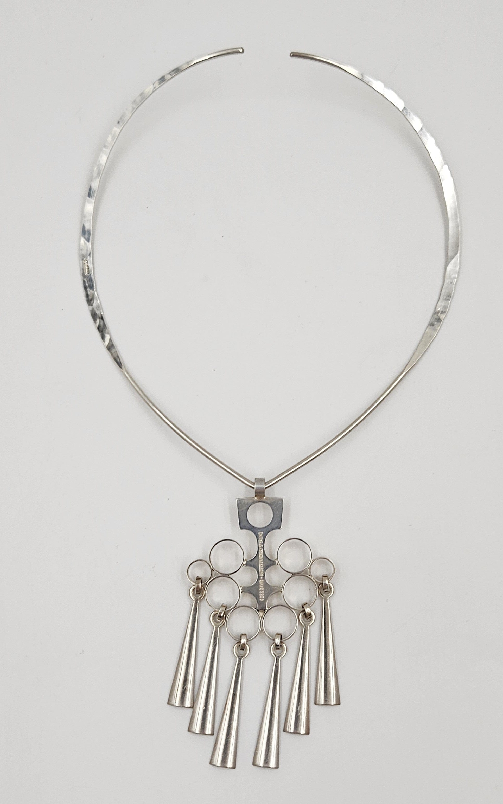 David Andersen Jewelry Rare David Andersen Norway Sterling Modernist XL Articulating Necklace 1960s