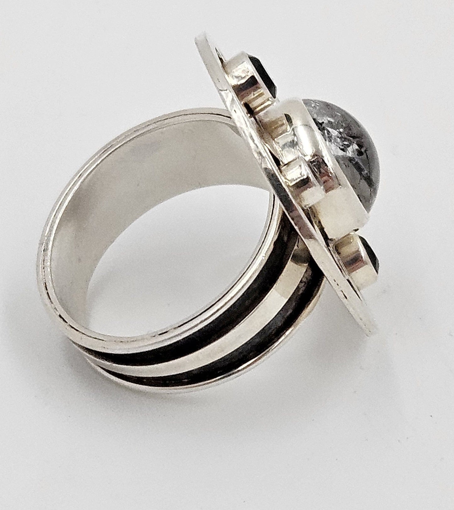 Echo of the Dreamer Jewelry Superb Echo of the Dreamer Sterling  Large Cocktail Ring 1990's