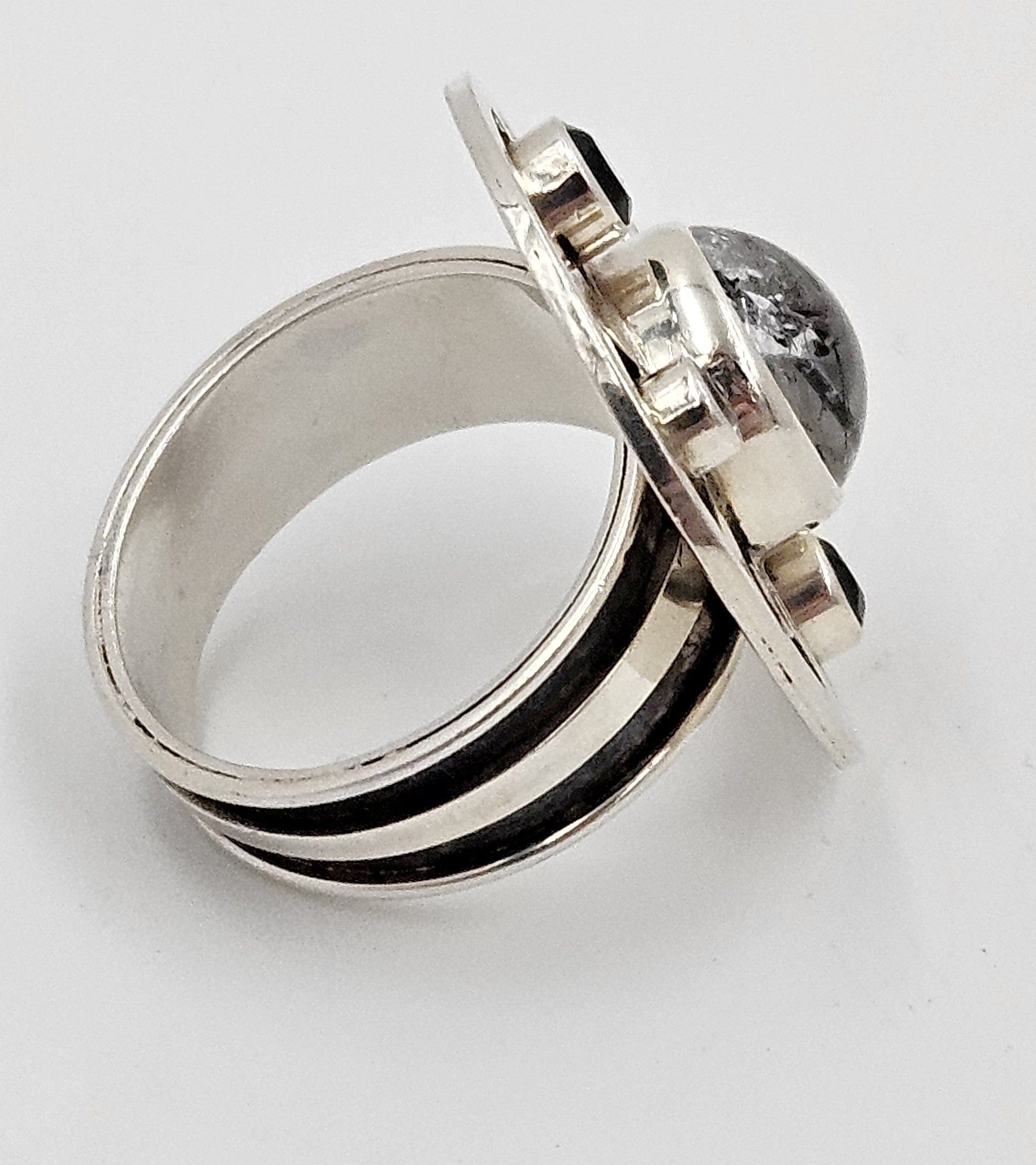 Echo of the Dreamer Jewelry Superb Echo of the Dreamer Sterling  Large Cocktail Ring 1990's