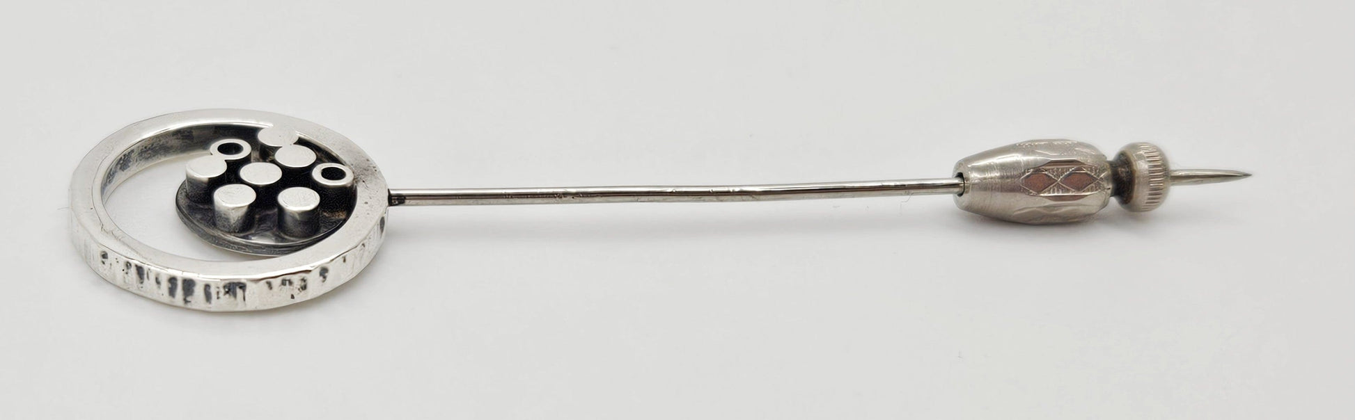 Frappe Jewelry Incredibly Rare James Frappe Abstract Modernist Stick Pin Brooch C. 40s/50s