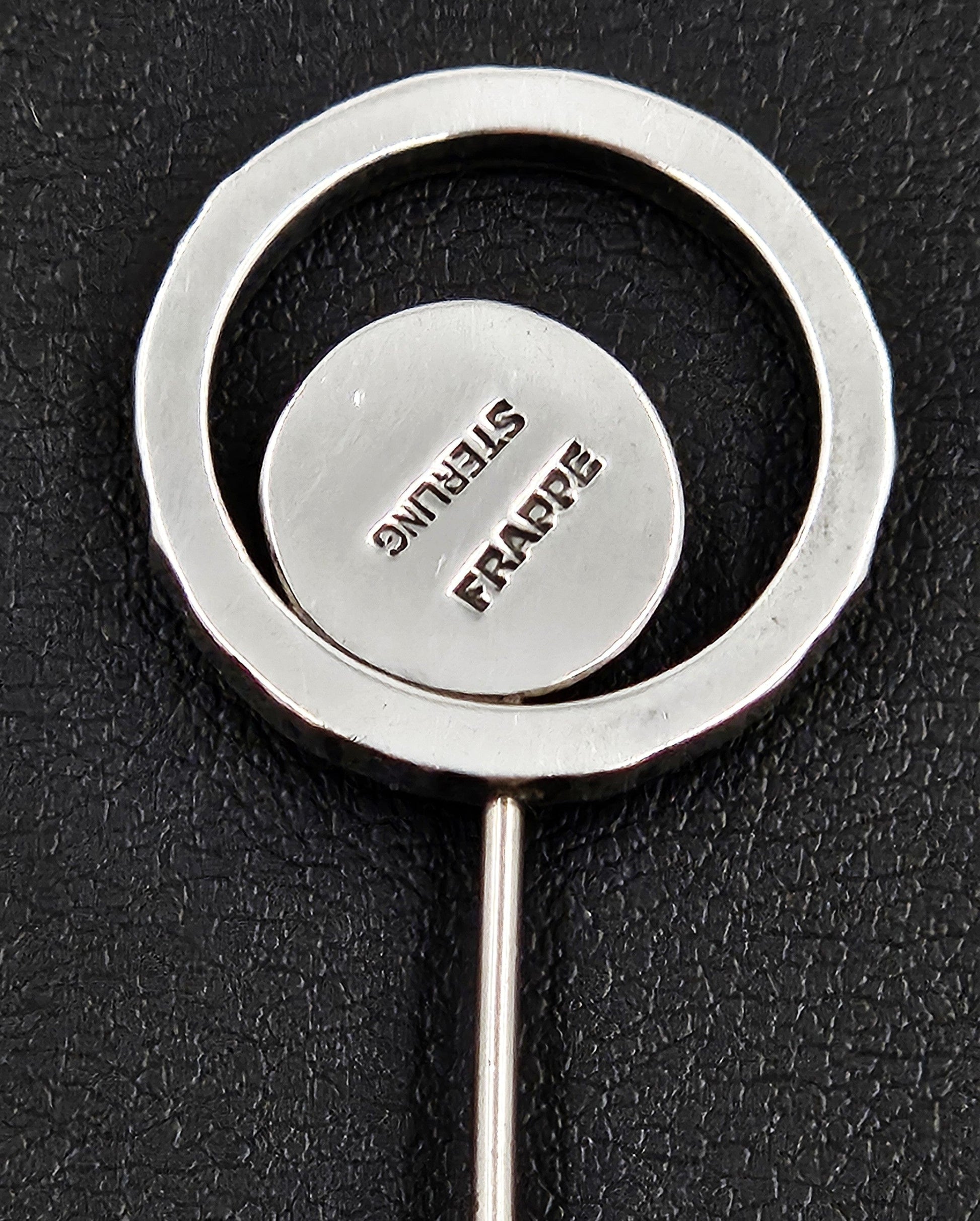 Frappe Jewelry Incredibly Rare James Frappe Abstract Modernist Stick Pin Brooch C. 40s/50s