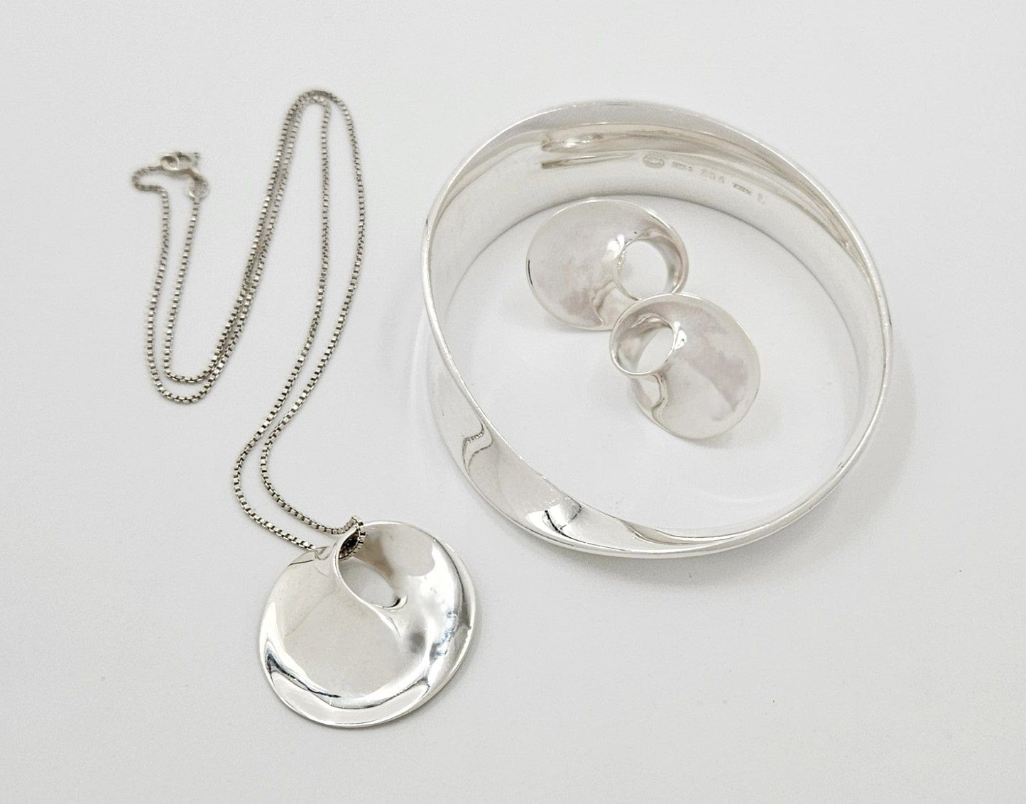 Georg Jensen Jewelry Superb Georg Jensen Torun Sterling Mobius Bangle Brooch Earrings Set 1960s