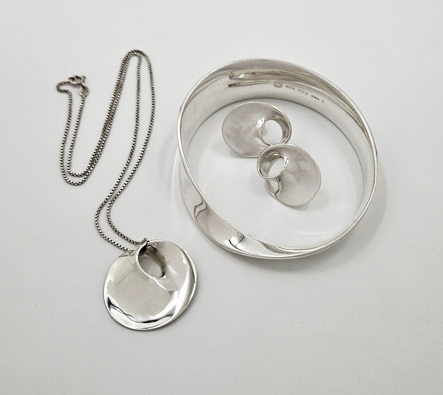 Georg Jensen Jewelry Superb Georg Jensen Torun Sterling Mobius Bangle Brooch Earrings Set 1960s