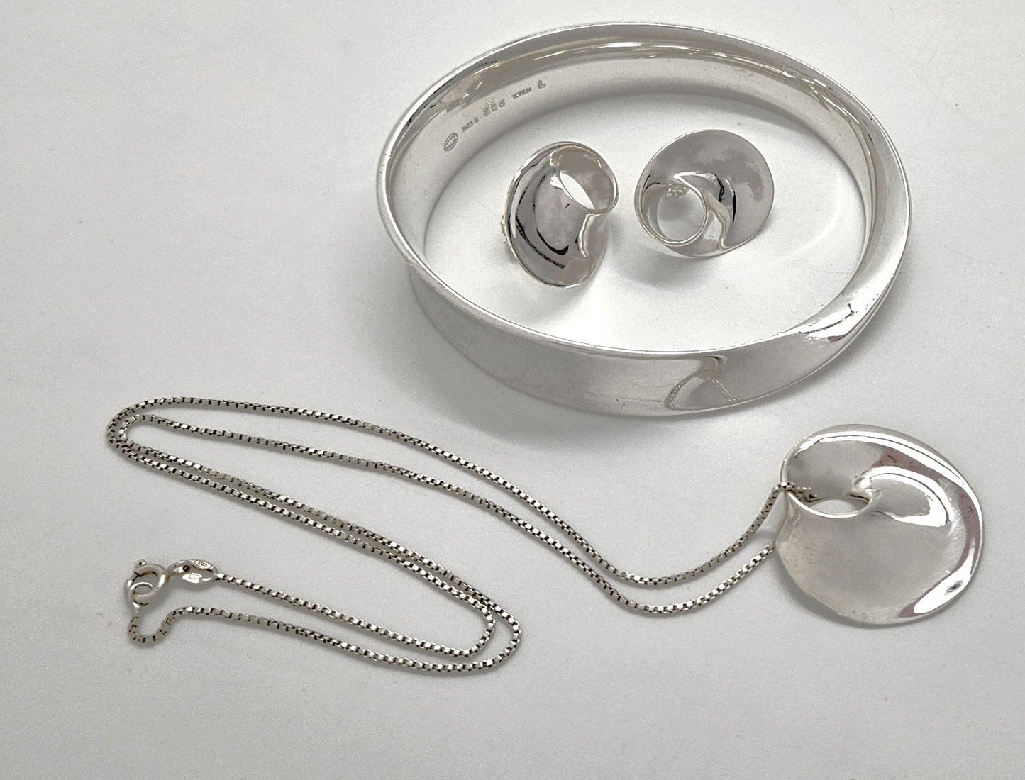 Georg Jensen Jewelry Superb Georg Jensen Torun Sterling Mobius Bangle Brooch Earrings Set 1960s