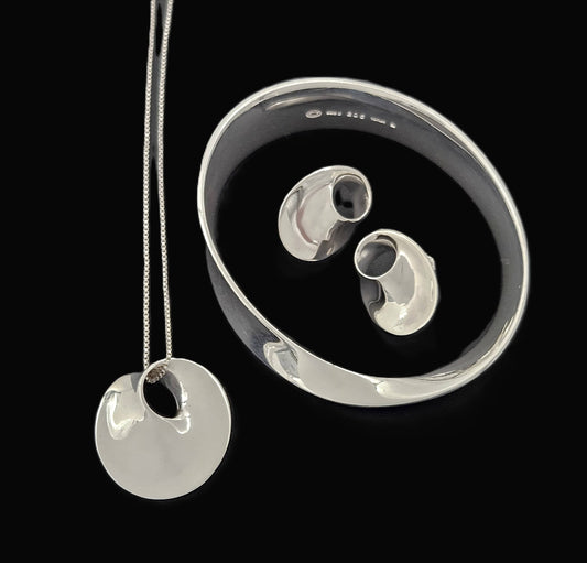 Georg Jensen Jewelry Superb Georg Jensen Torun Sterling Mobius Bangle Brooch Earrings Set 1960s