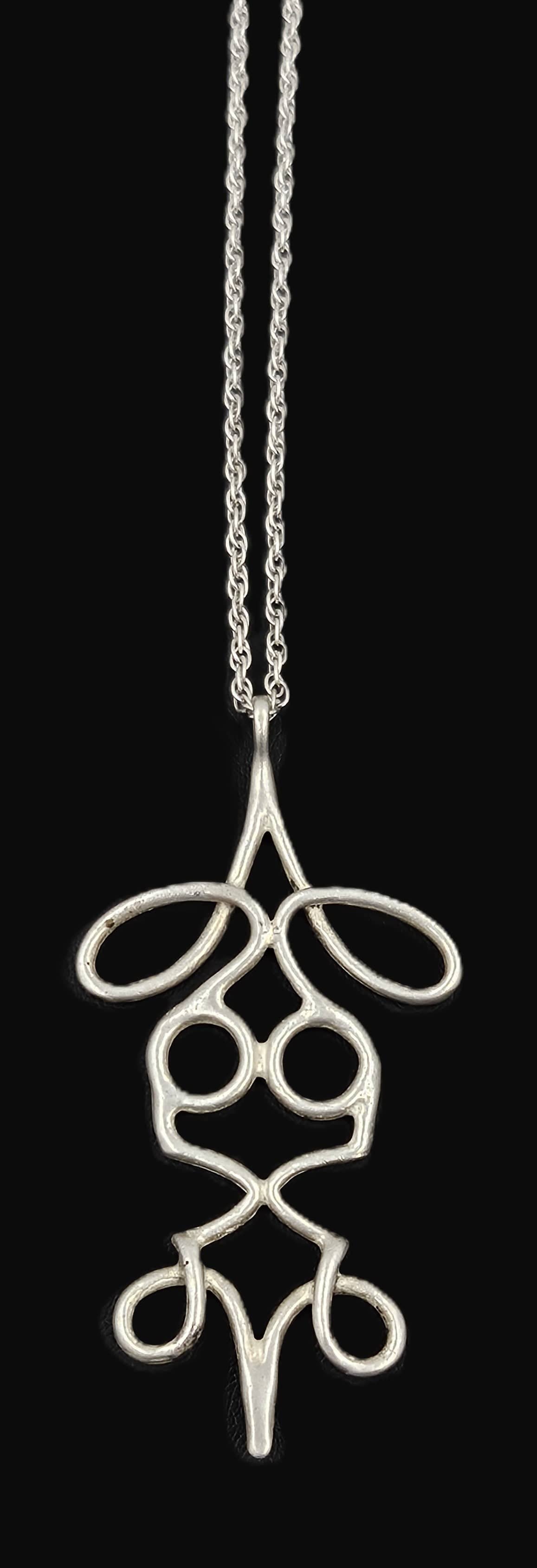 H Sterling Jewelry 925 Silver & Figural Pendant Necklace