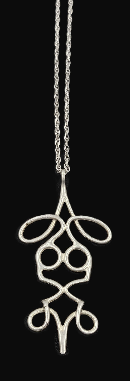 H Sterling Jewelry 925 Silver & Figural Pendant Necklace