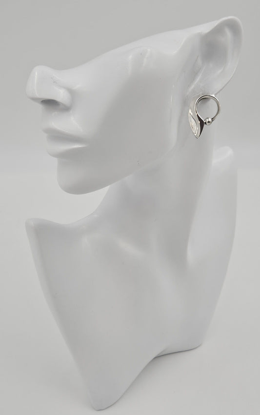 Hans Hansen Jewelry Denmark Designer Hans Hansen Sterling Modernist Earrings 1970's