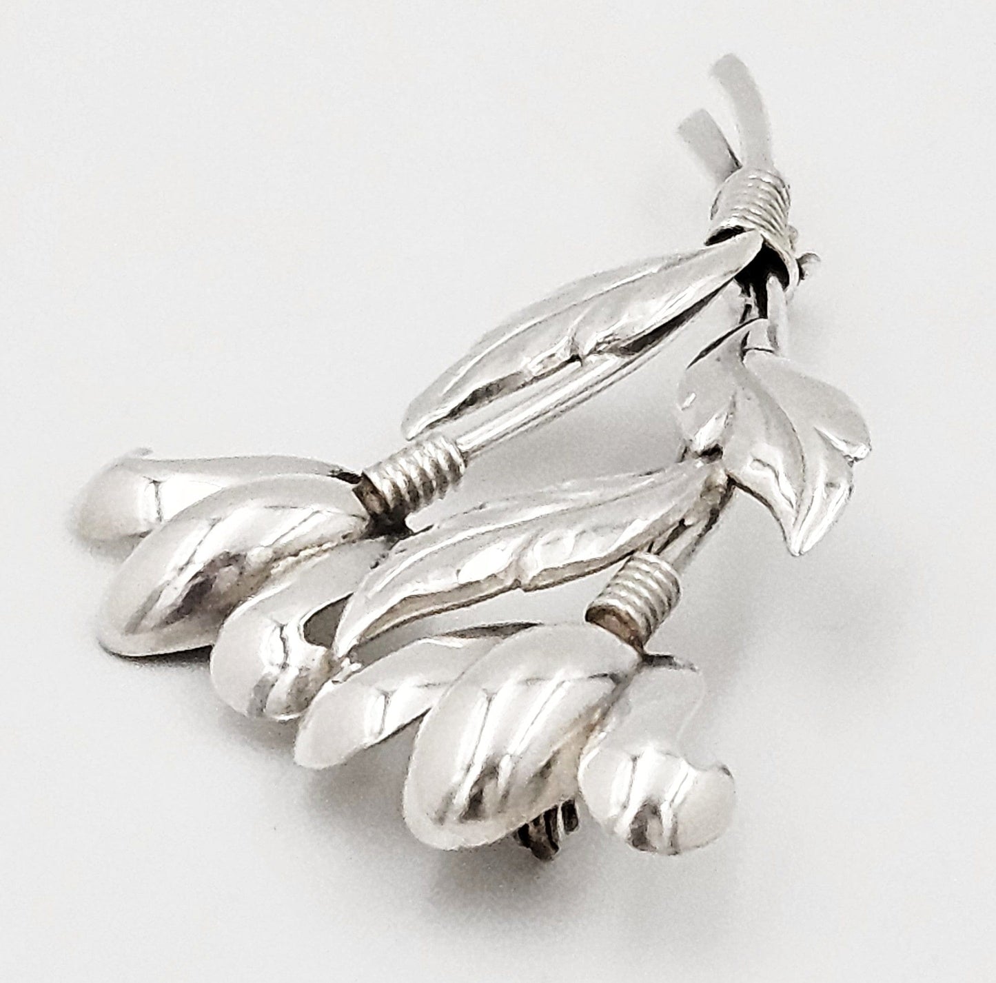 Hermann Siersbol Jewelry Hermann Siersbol Denmark Sterling Large Art Deco Flower Brooch 1950s