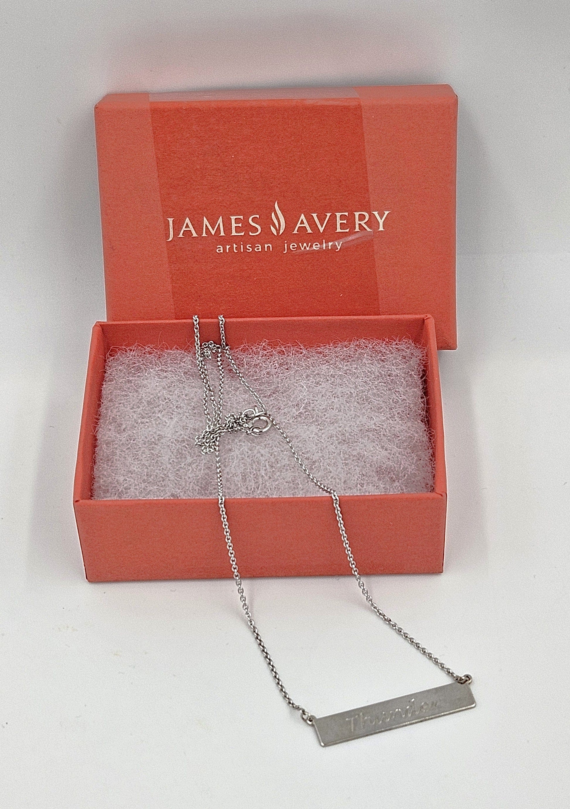 James Avery Jewelry Retired James Avery Sterling 14K Gold Bar Pendant Necklace