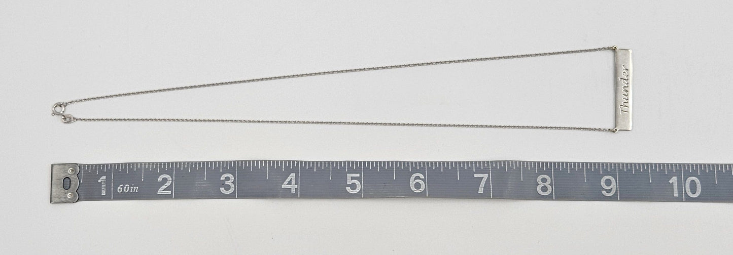 James Avery Jewelry Retired James Avery Sterling 14K Gold Bar Pendant Necklace