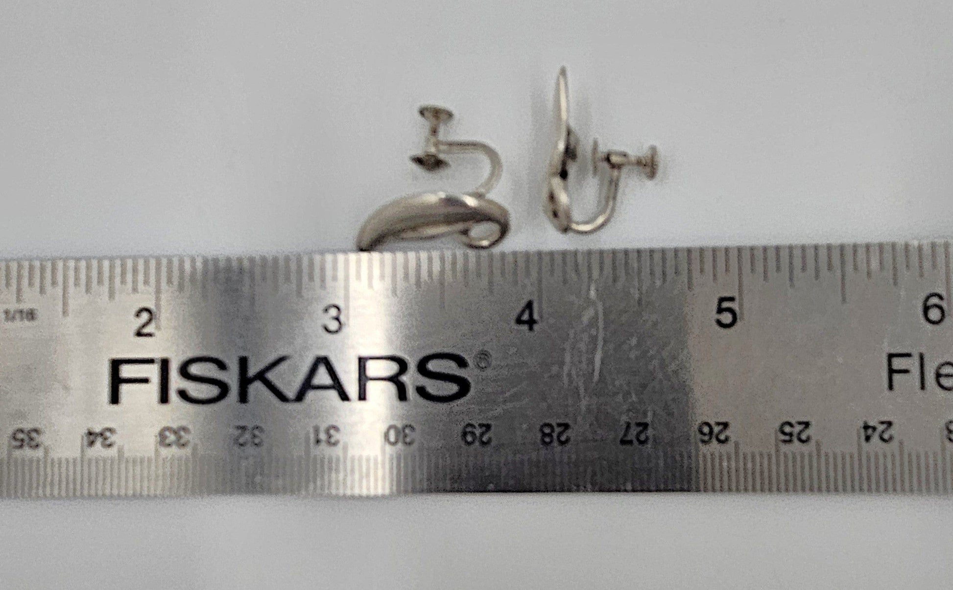 Joan Polsdorfer Jewelry Rare JoPoL for Georg Jensen Modernist Sterling Leaves Earrings #117 Circa 1940's