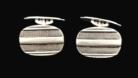 Laurits Nørgåard Jewelry Laurits Nørgåard Denmark Sterling Silver Modernist Cufflinks Circa 1920/30's