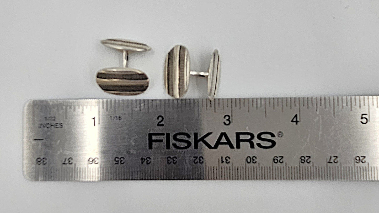 Laurits Nørgåard Jewelry Laurits Nørgåard Denmark Sterling Silver Modernist Cufflinks Circa 1920/30's