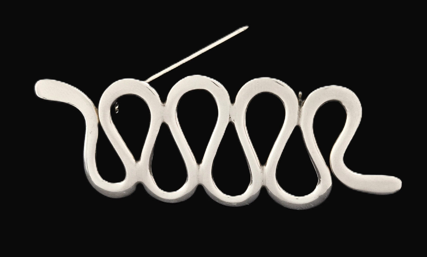 MCM Sterling Artisan Brooch Jewelry 925 Silver Abstract Mod Brooch