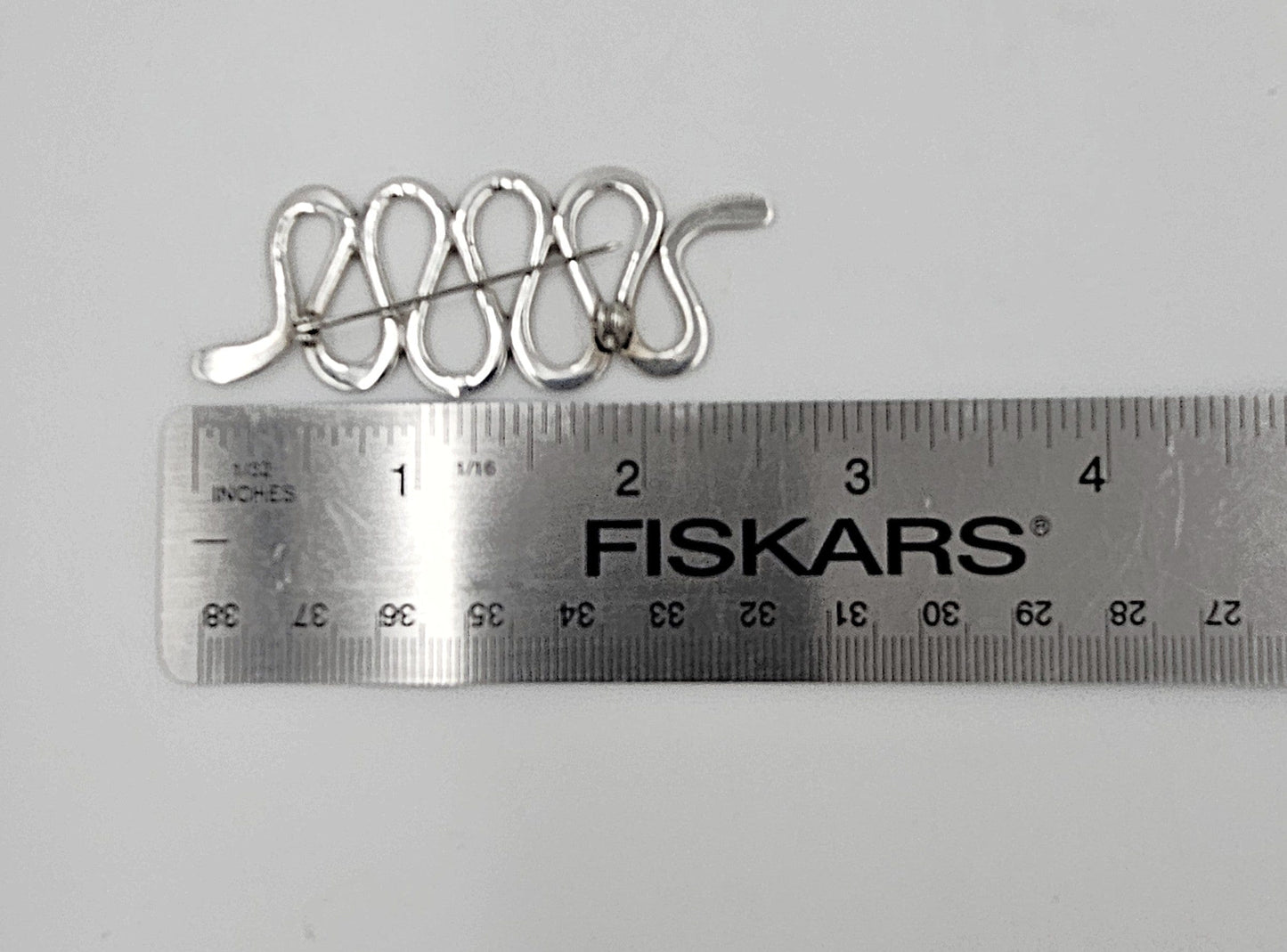 MCM Sterling Artisan Brooch Jewelry 925 Silver Abstract Mod Brooch