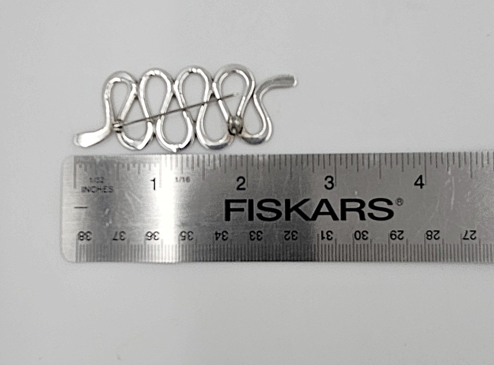 MCM Sterling Artisan Brooch Jewelry 925 Silver Abstract Mod Brooch