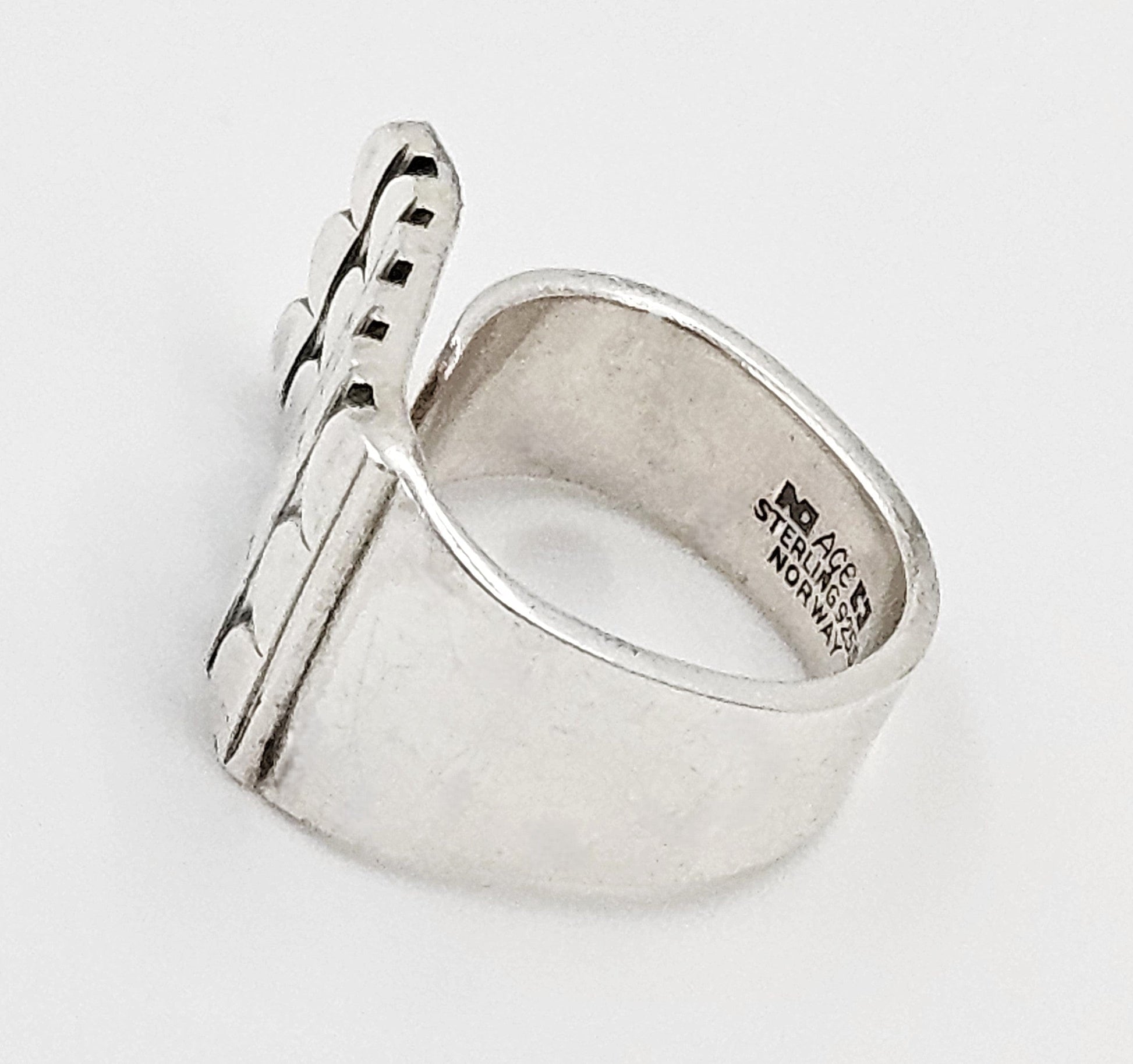 Norway Plus Designs Jewelry RARE Norway + Designs AGE Sterling Modernist X Large Unisex Ring C. 1960s