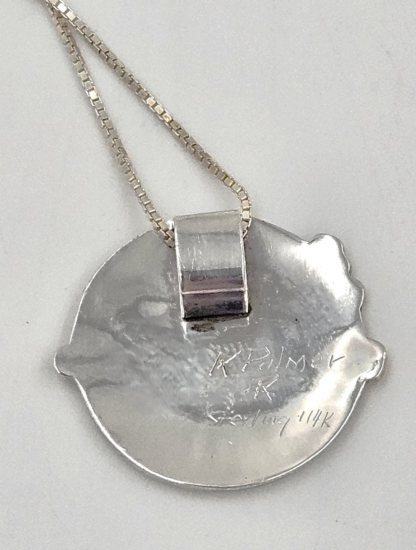 Palmer Jewelry Designer K Palmer Sterling 14K Gold Pendant Necklace
