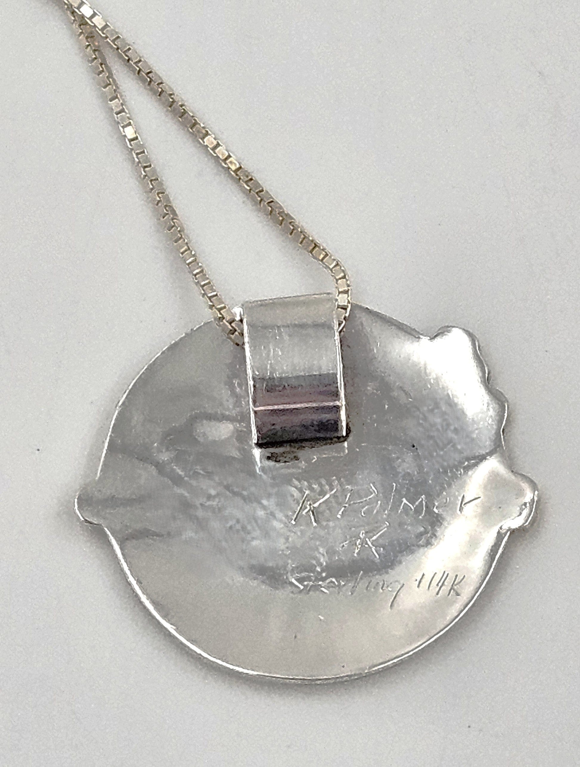 Palmer Jewelry Designer K Palmer Sterling 14K Gold Pendant Necklace