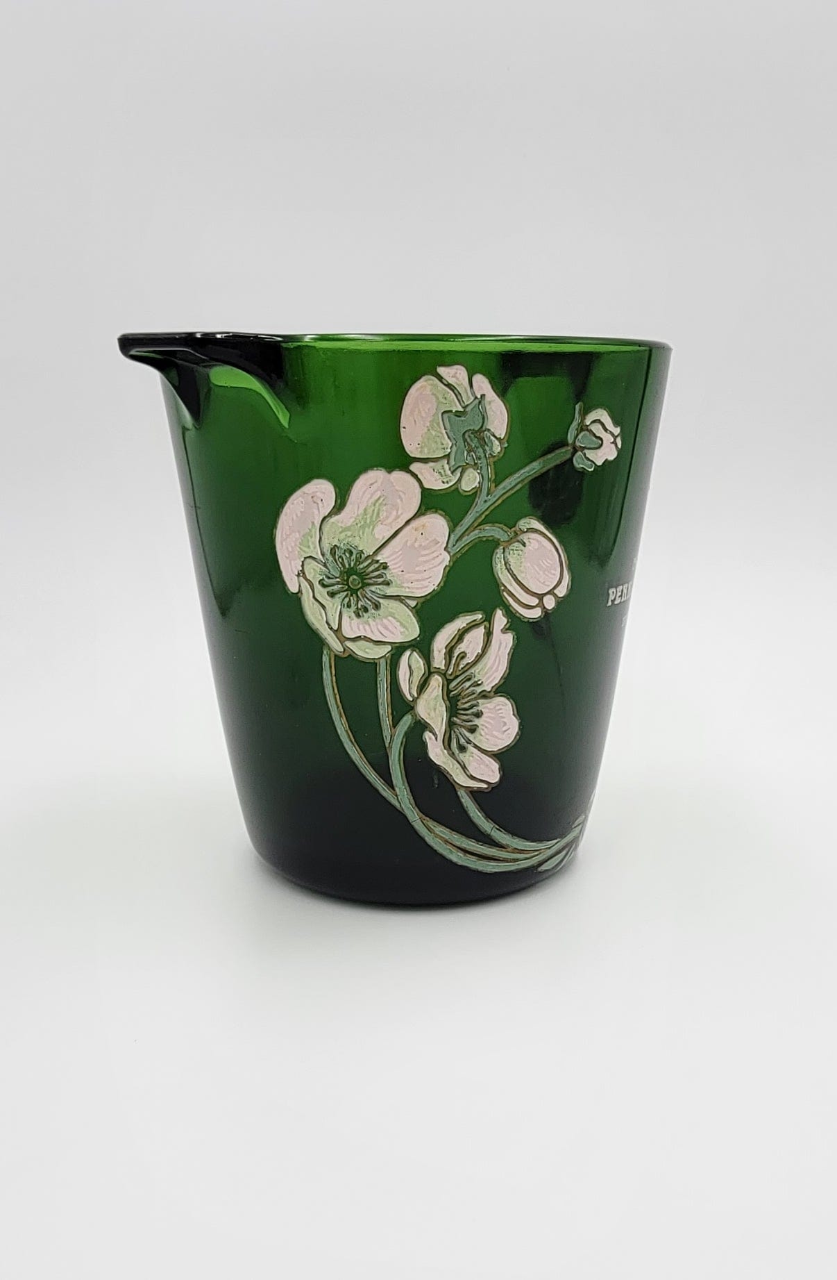 Perrier Jouet France Barware Perrier Jouet France Blown Glass Hand-Painted Champagne Chiller Flute Set 60s