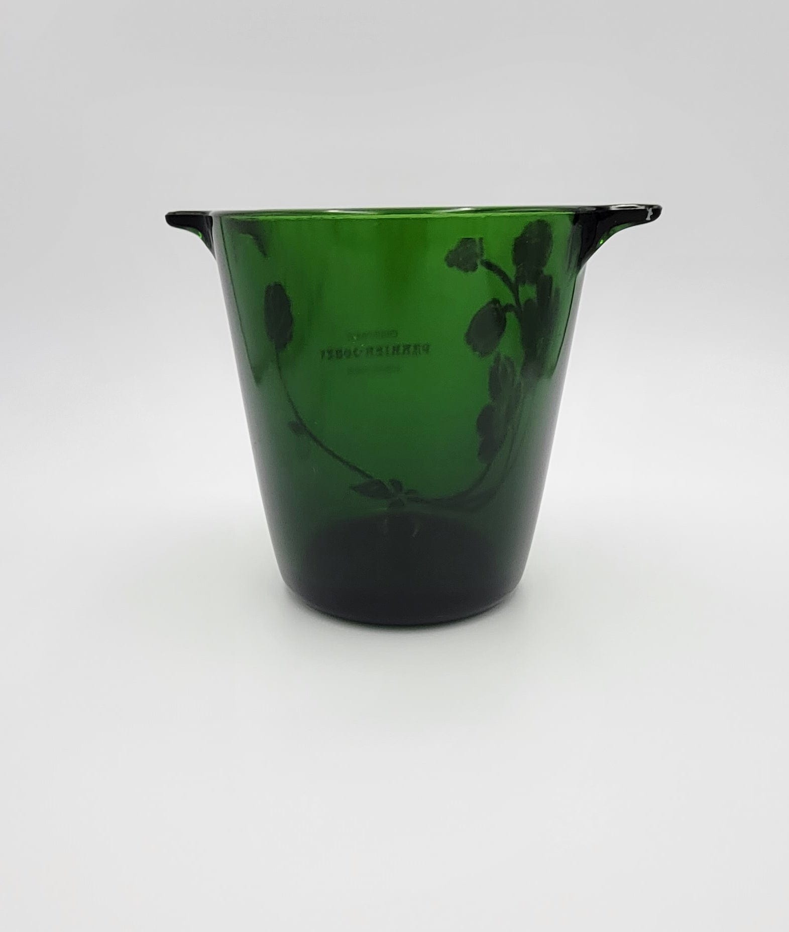 Perrier Jouet France Barware Perrier Jouet France Blown Glass Hand-Painted Champagne Chiller Flute Set 60s