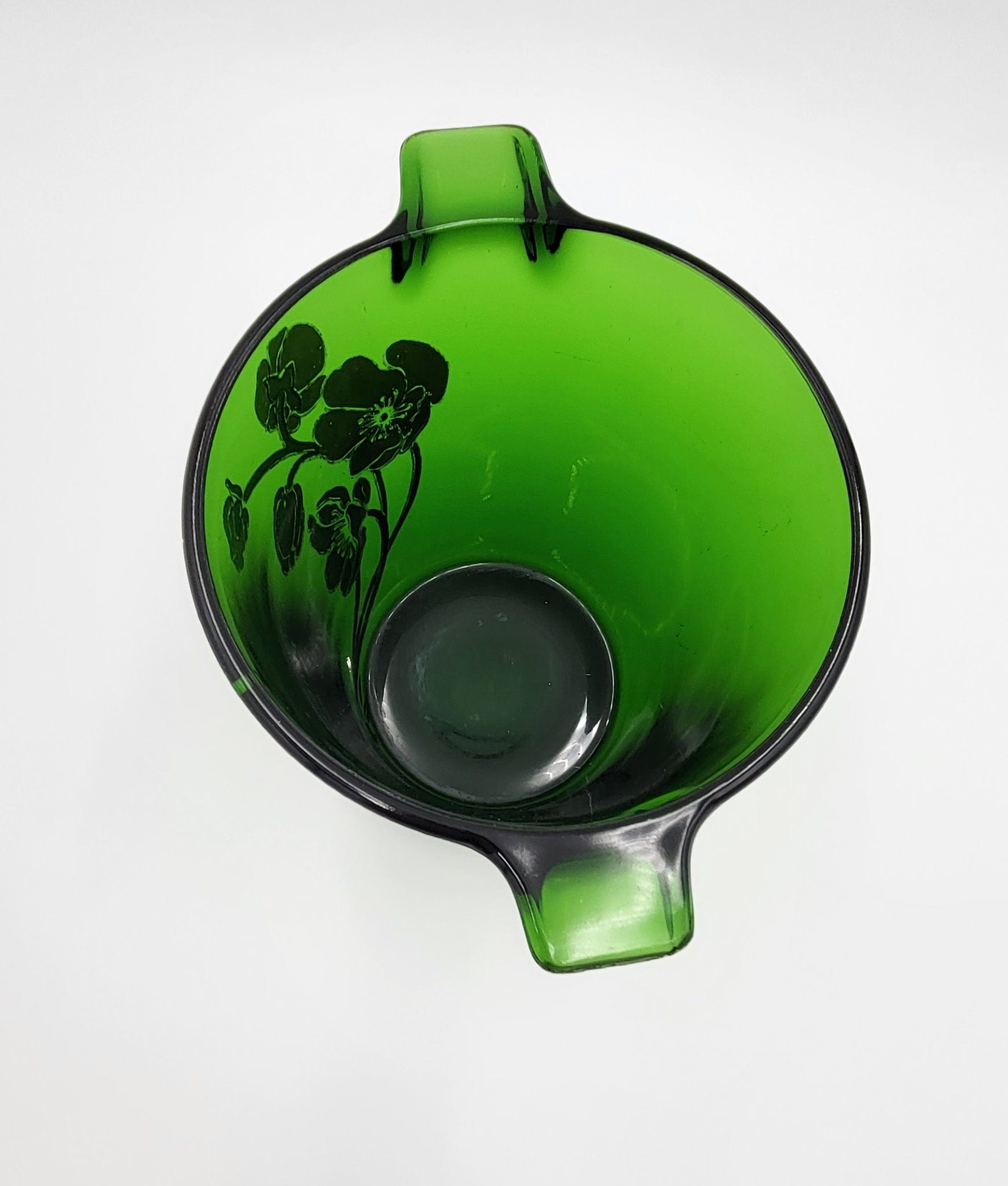 Perrier Jouet France Barware Perrier Jouet France Blown Glass Hand-Painted Champagne Chiller Flute Set 60s