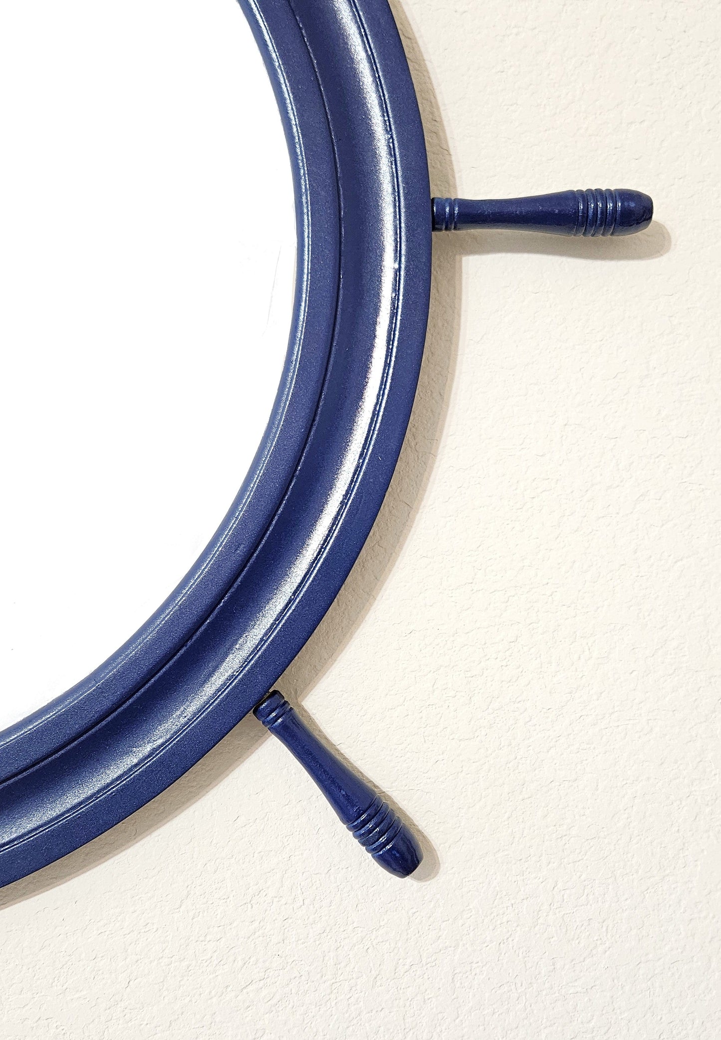 Restored Ship's Wheel Mirror Home Decor Superb Fully Restored Ship's Wheel Wall Mirror In Deep Semi Gloss Navy 1950's