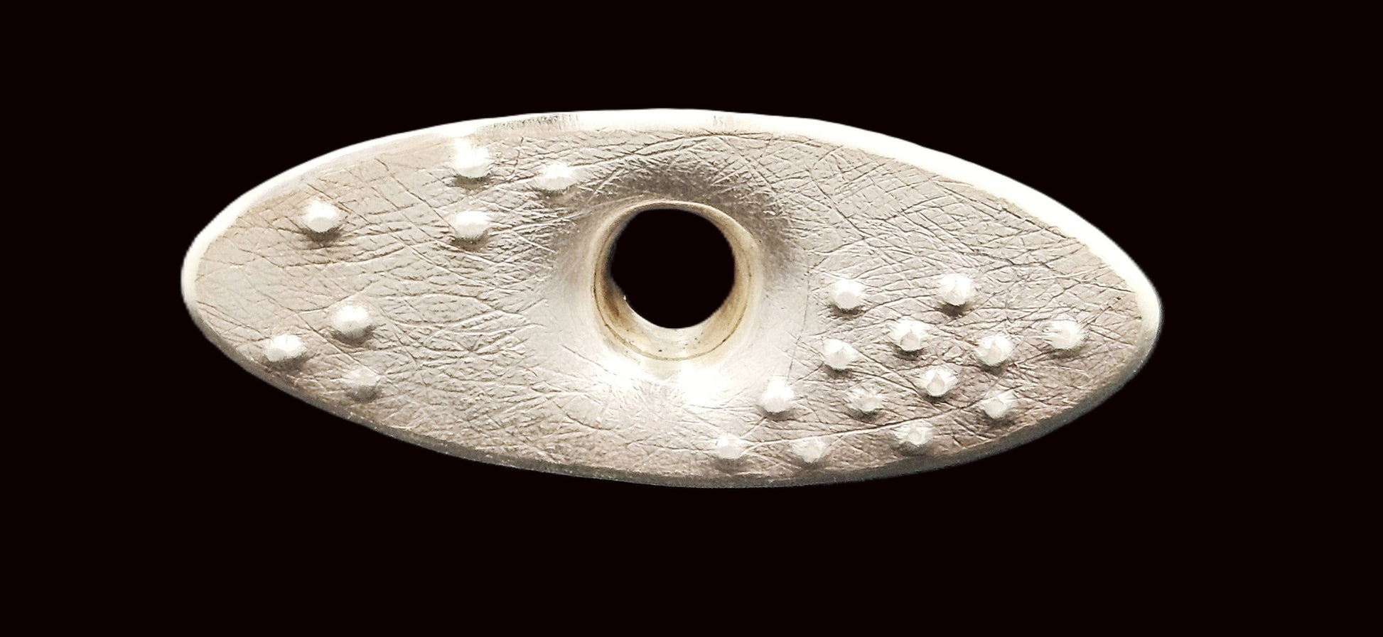 RG Sterling Jewelry Superb Designer Signed RG Sterling Textured Face Modernist Statement Ring