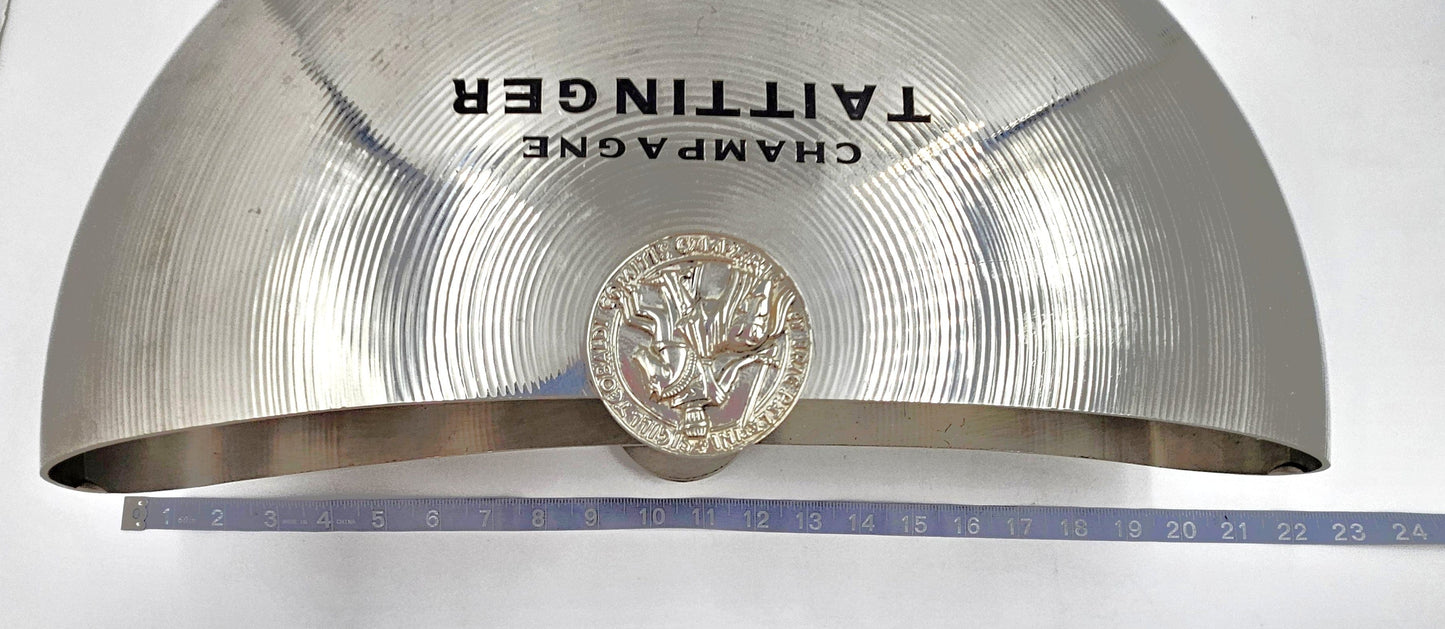 Taittinger France Barware Rare Taittinger DBL Magnum Pewter Champagne Cooler by Orfevrerie France 1980s