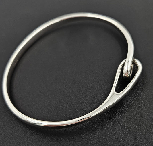 Tiffany & Co. Jewelry Vintage Tiffany & Co Solid Sterling Silver Modernist Bangle Bracelet