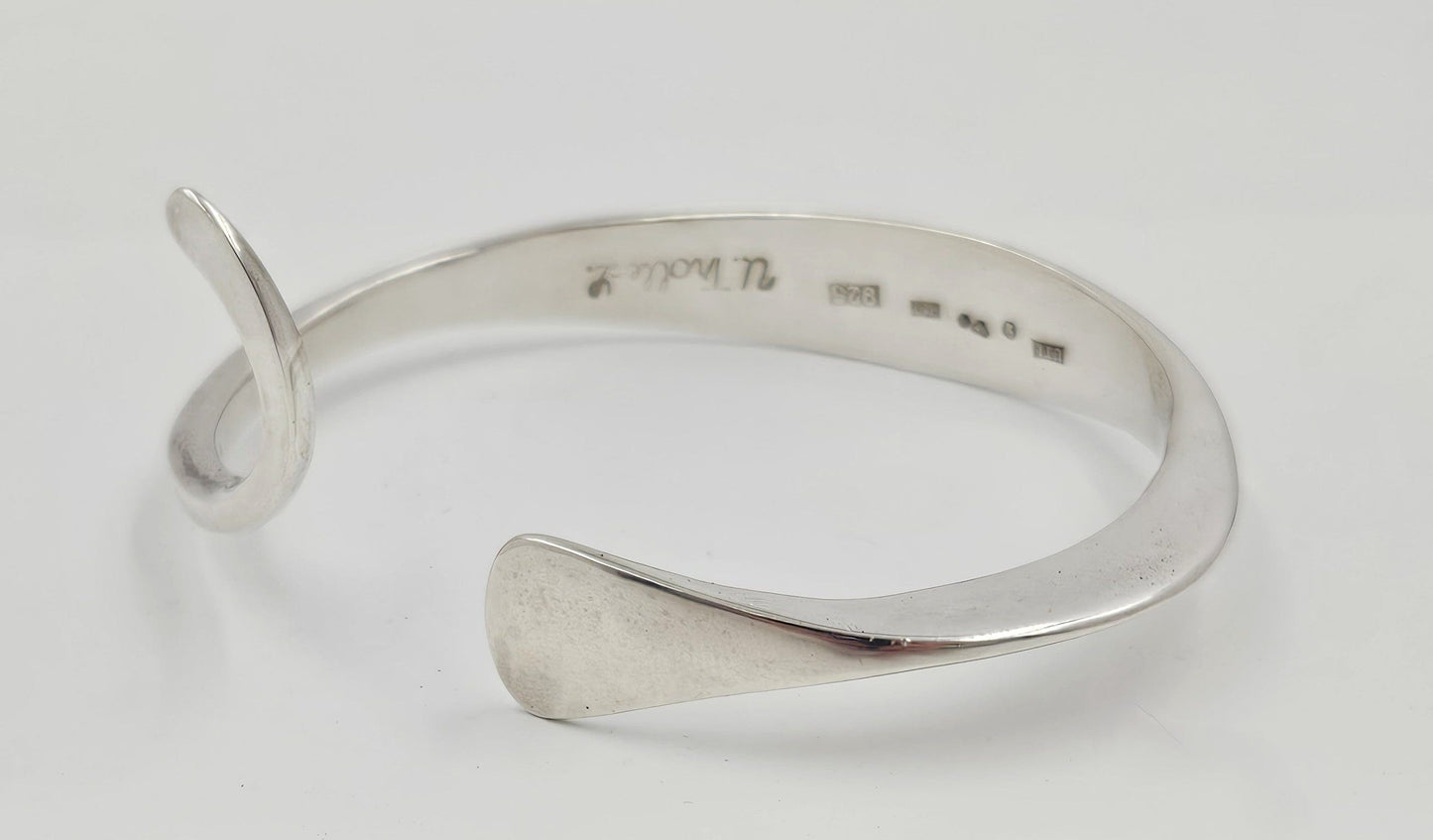 Ulf Trolle Lindgren Sweden Jewelry Ulf Trolle Lindgren Sweden Sterling Modernist Cuff Bracelet Circa 1991