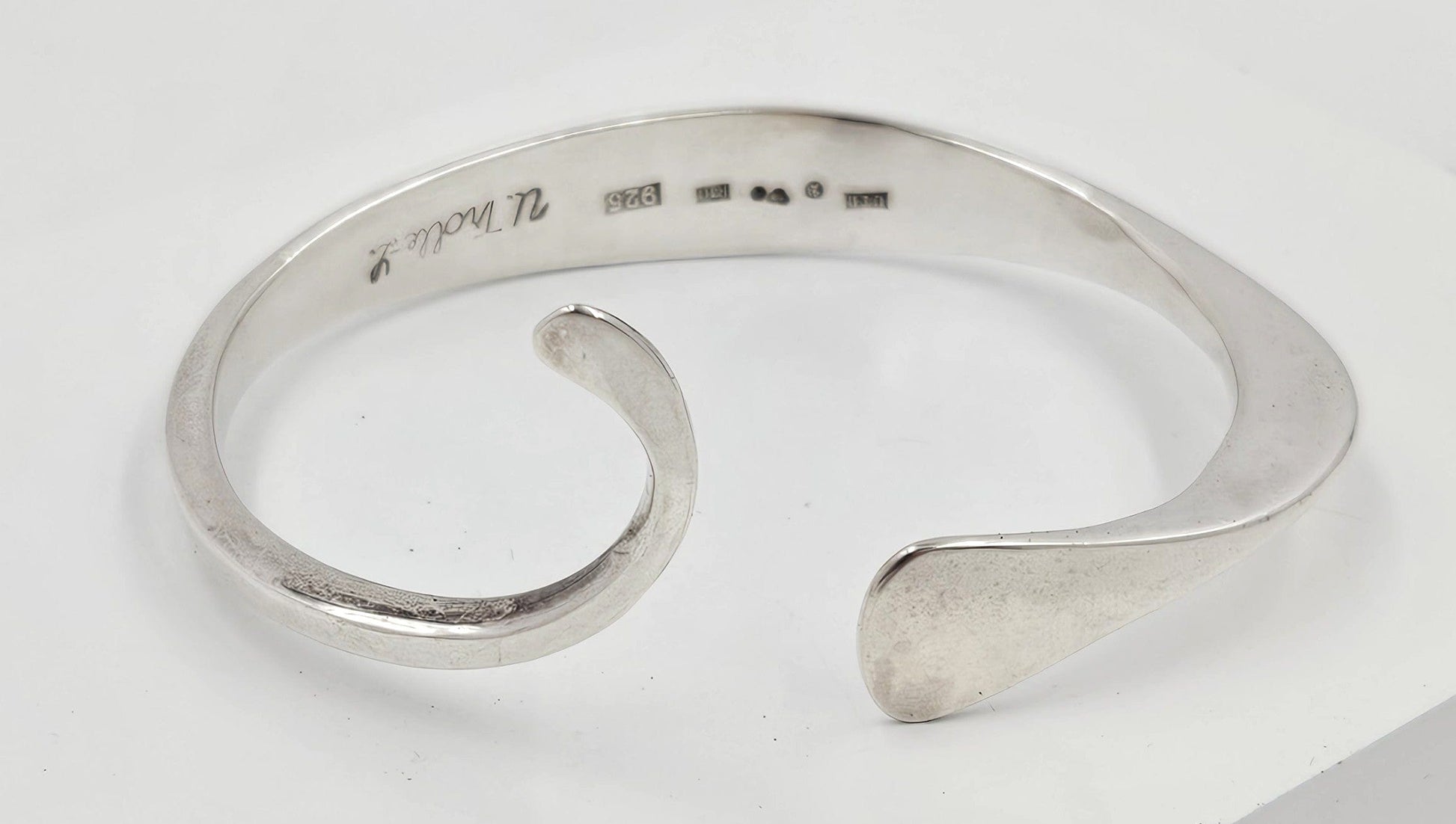 Ulf Trolle Lindgren Sweden Jewelry Ulf Trolle Lindgren Sweden Sterling Modernist Cuff Bracelet Circa 1991