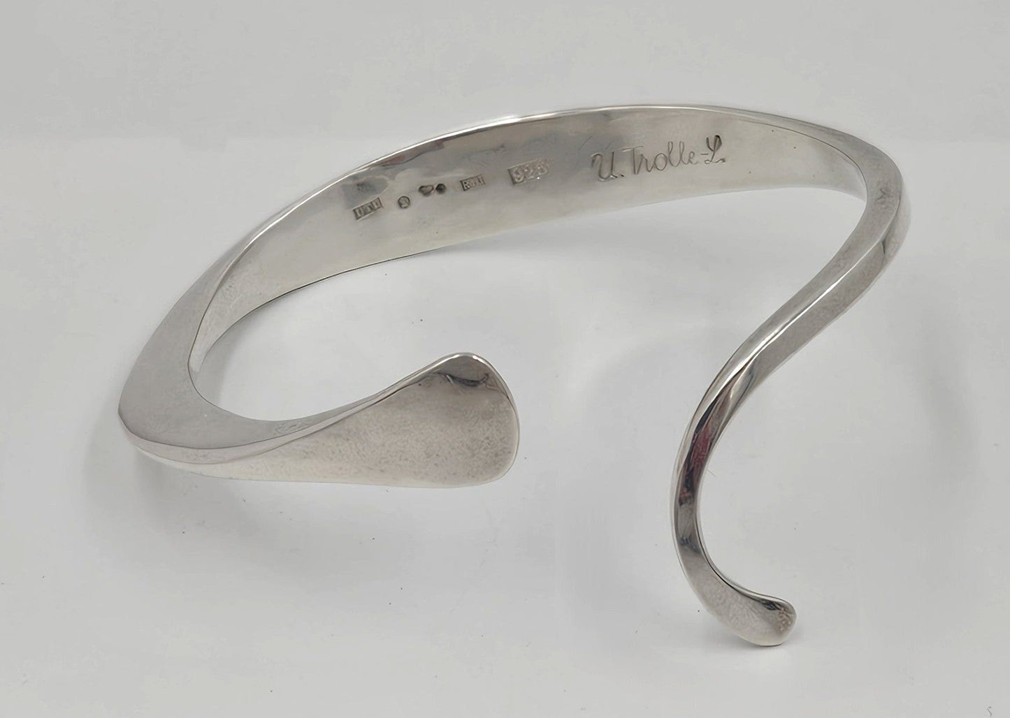 Ulf Trolle Lindgren Sweden Jewelry Ulf Trolle Lindgren Sweden Sterling Modernist Cuff Bracelet Circa 1991
