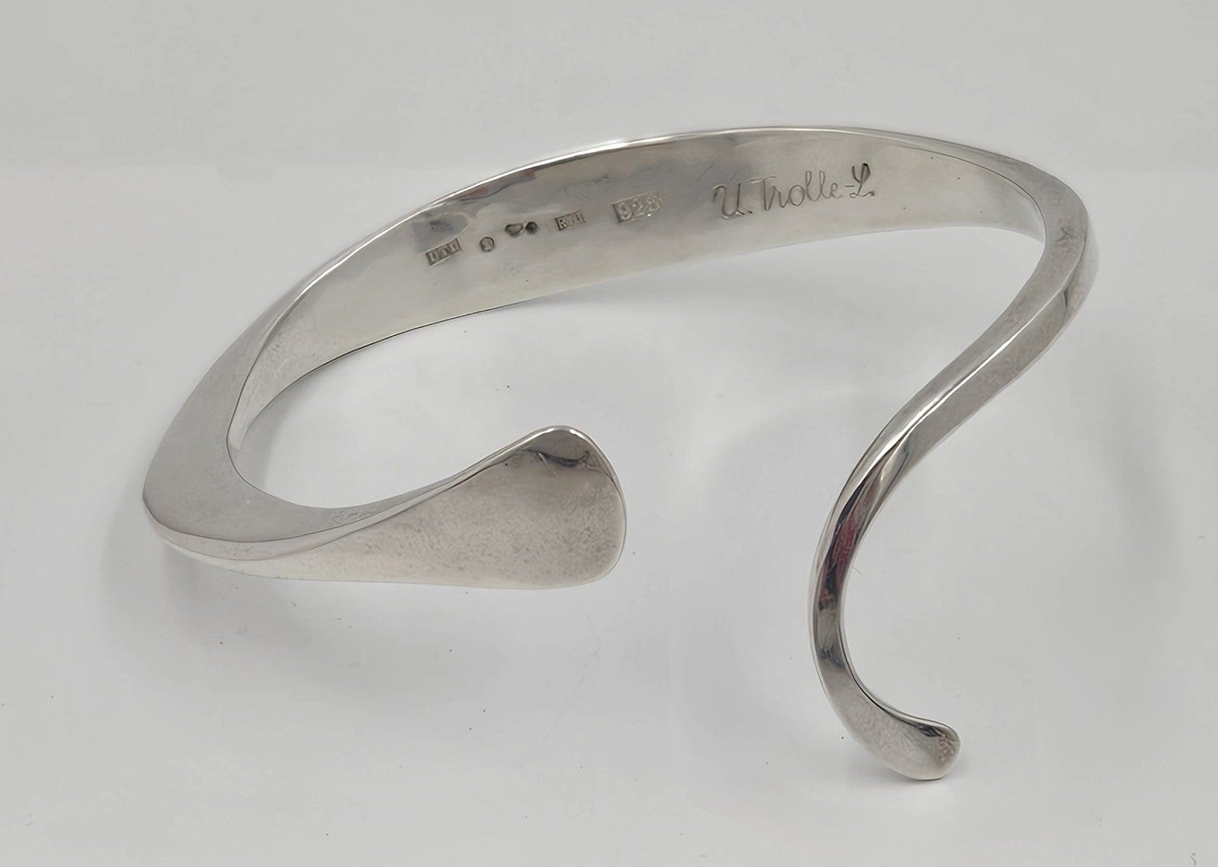 Ulf Trolle Lindgren Sweden Jewelry Ulf Trolle Lindgren Sweden Sterling Modernist Cuff Bracelet Circa 1991