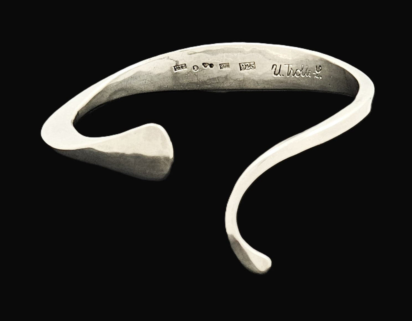 Ulf Trolle Lindgren Sweden Jewelry Ulf Trolle Lindgren Sweden Sterling Modernist Cuff Bracelet Circa 1991