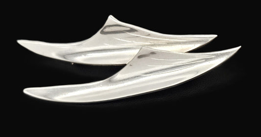 Ulrich Design Jewelry Denmark Ulrich Design Retro Atomic Modernist Sterling Silver Brooch Ca. 1950s