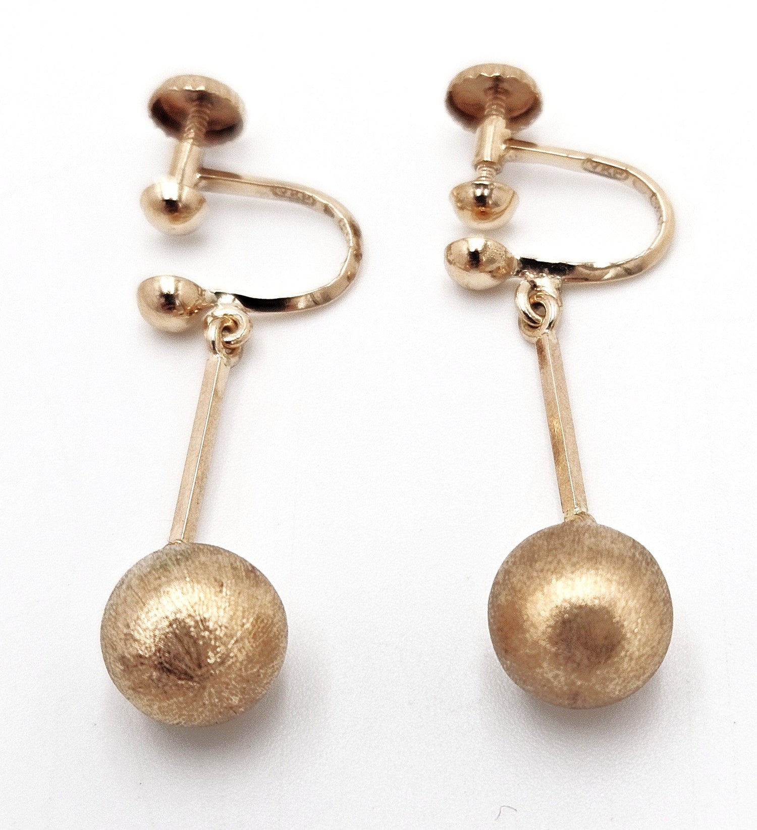 Veikko Kalevi Piirainen Jewelry Rare Veikko Kalevi Piirainen Finland 14k 585 Modernist Dangle Earrings 1970