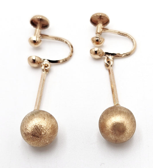 Veikko Kalevi Piirainen Jewelry Rare Veikko Kalevi Piirainen Finland 14k 585 Modernist Dangle Earrings 1970