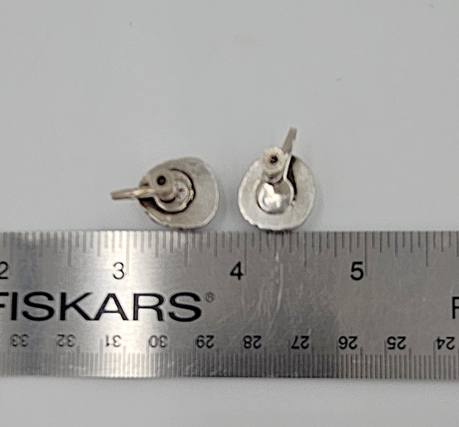 William Spratling Taxco Jewelry Designer William Spratling Taxco Sterling Silver Modernist Domed Earrings