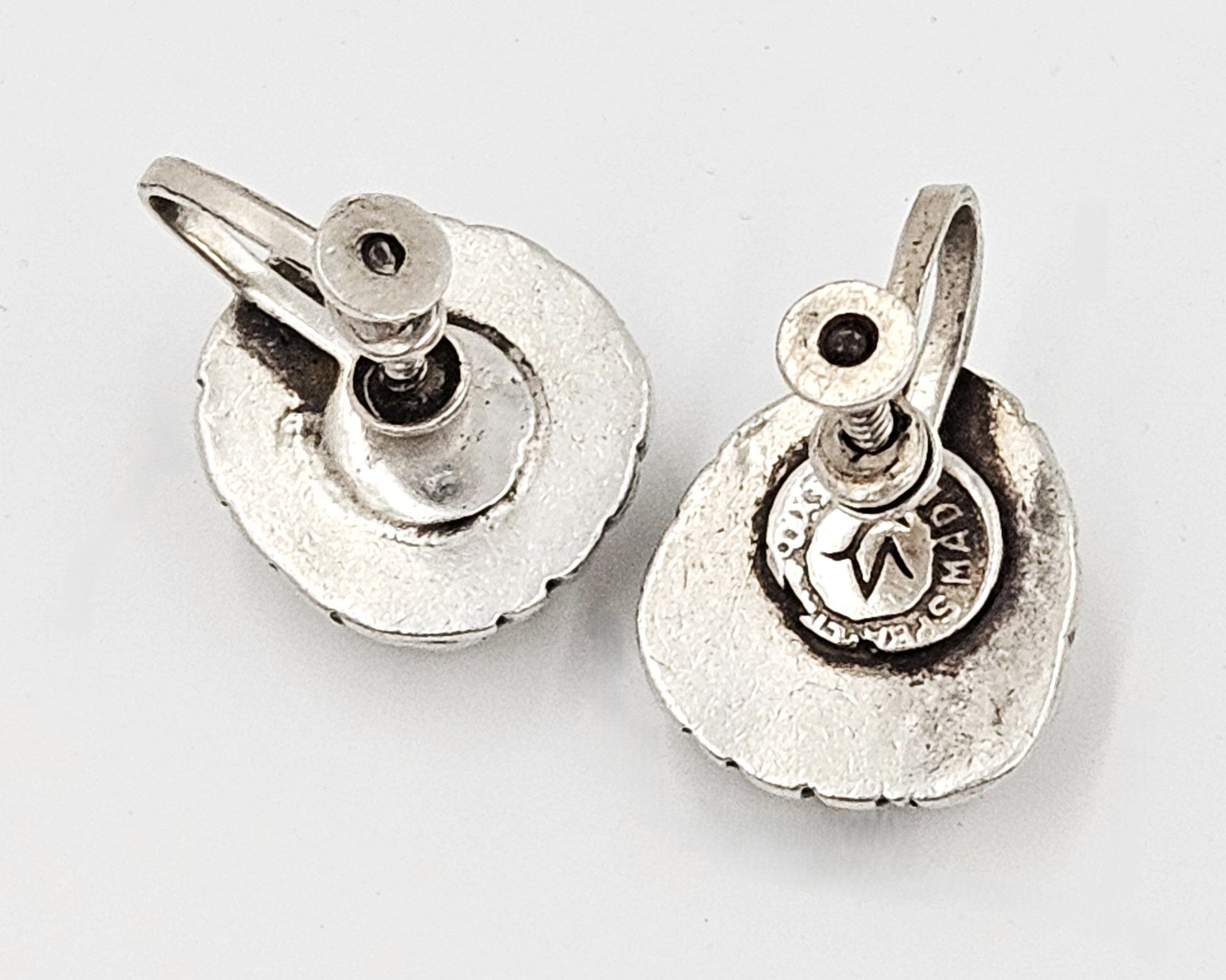 William Spratling Taxco Jewelry Designer William Spratling Taxco Sterling Silver Modernist Domed Earrings