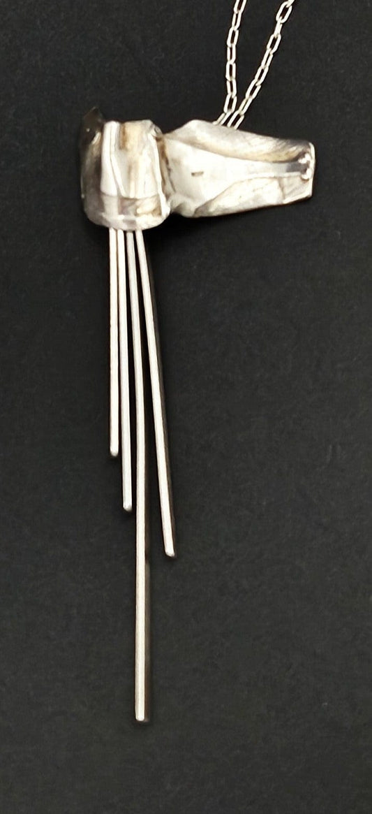Yaacov Heller Jewelry Vintage Designer Yaacov Heller Sterling Abstract Modernist Kinetic Necklace
