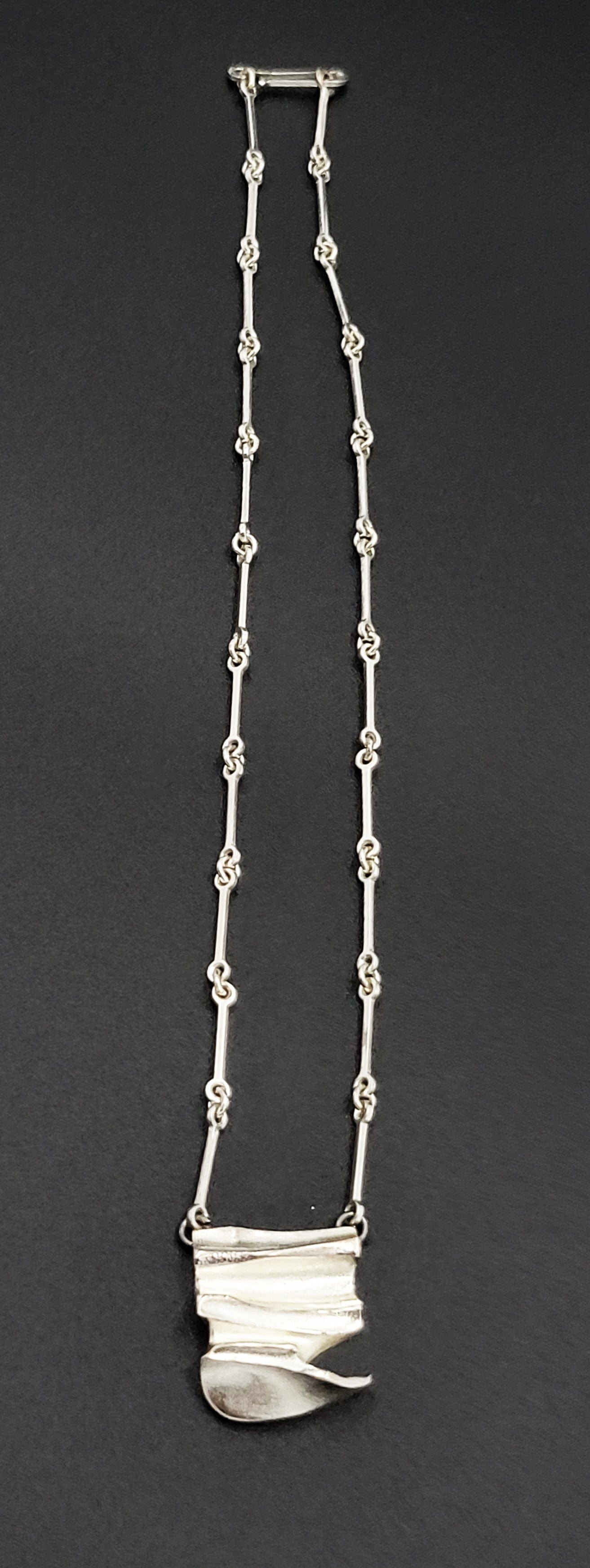 Bjorn Weckström Lapponia Jewelry Superb Bjorn Weckström Lapponia Sterling Abstract Modernist Necklace 1986