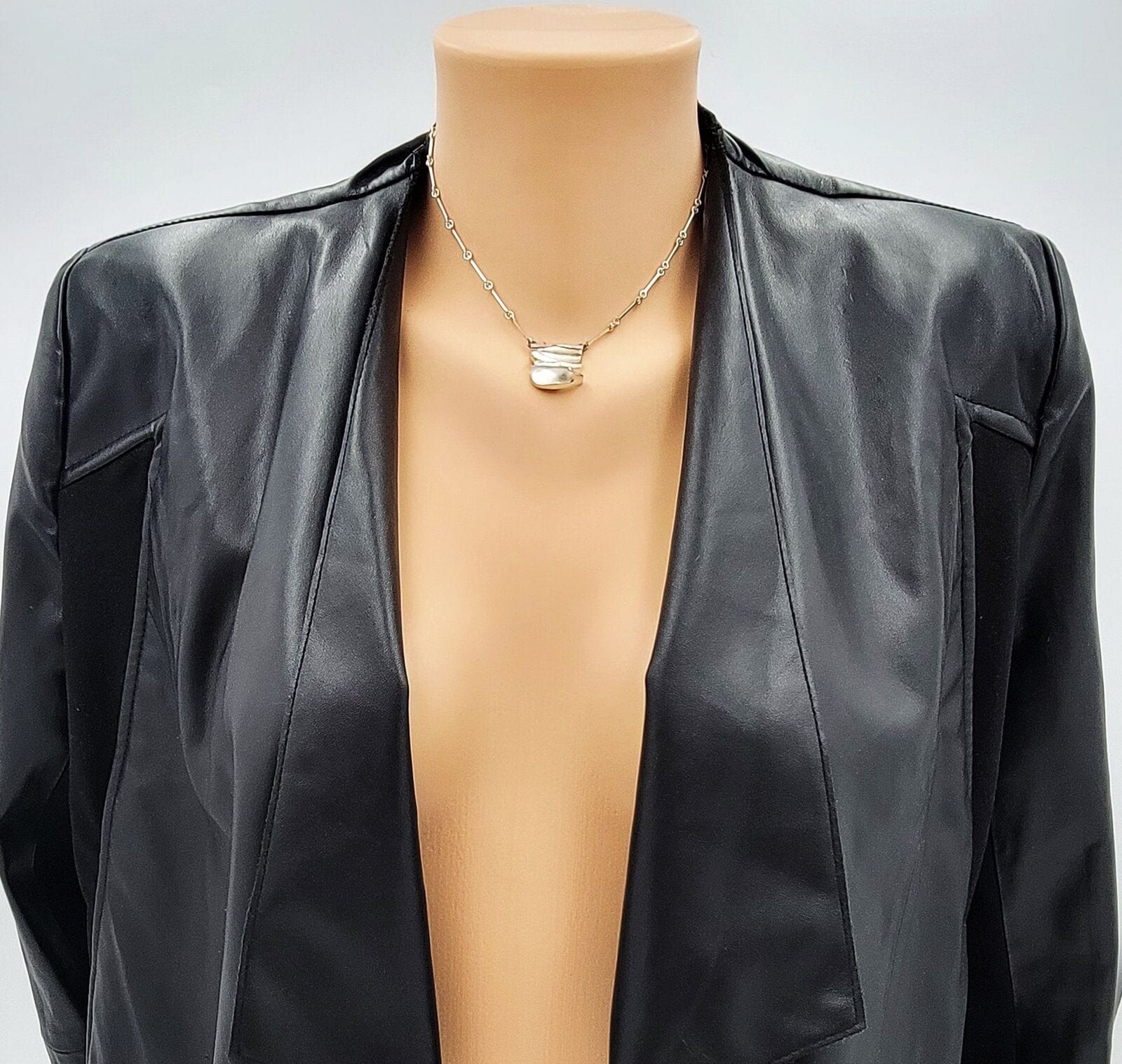 Bjorn Weckström Lapponia Jewelry Superb Bjorn Weckström Lapponia Sterling Abstract Modernist Necklace 1986