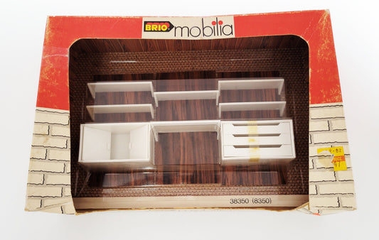 Brio Mobilia Scanditoy Dollhouse Accessories Brio Mobilia Dollhouse Kai Kristiansen Floating Desk Shelves Unit C. 1960's