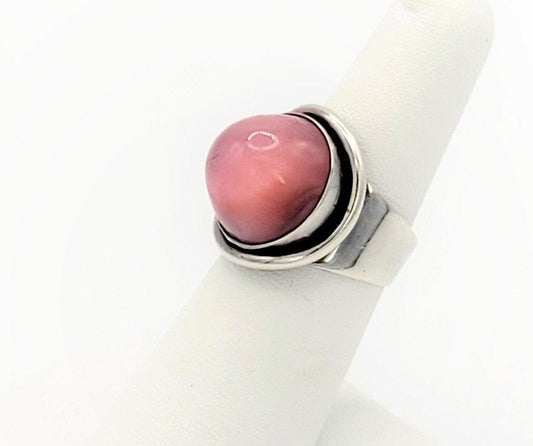 Carl Ove Frydensberg Jewelry Danish Designer COF Carl Ove Frydensberg Sterling Pink Quartz Cocktail Ring 1960's