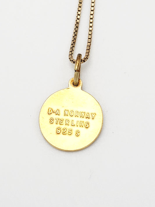 David Andersen Jewelry David Andersen Sterling Enamel Astrology Zodiac Series Gemini Necklace 1950s
